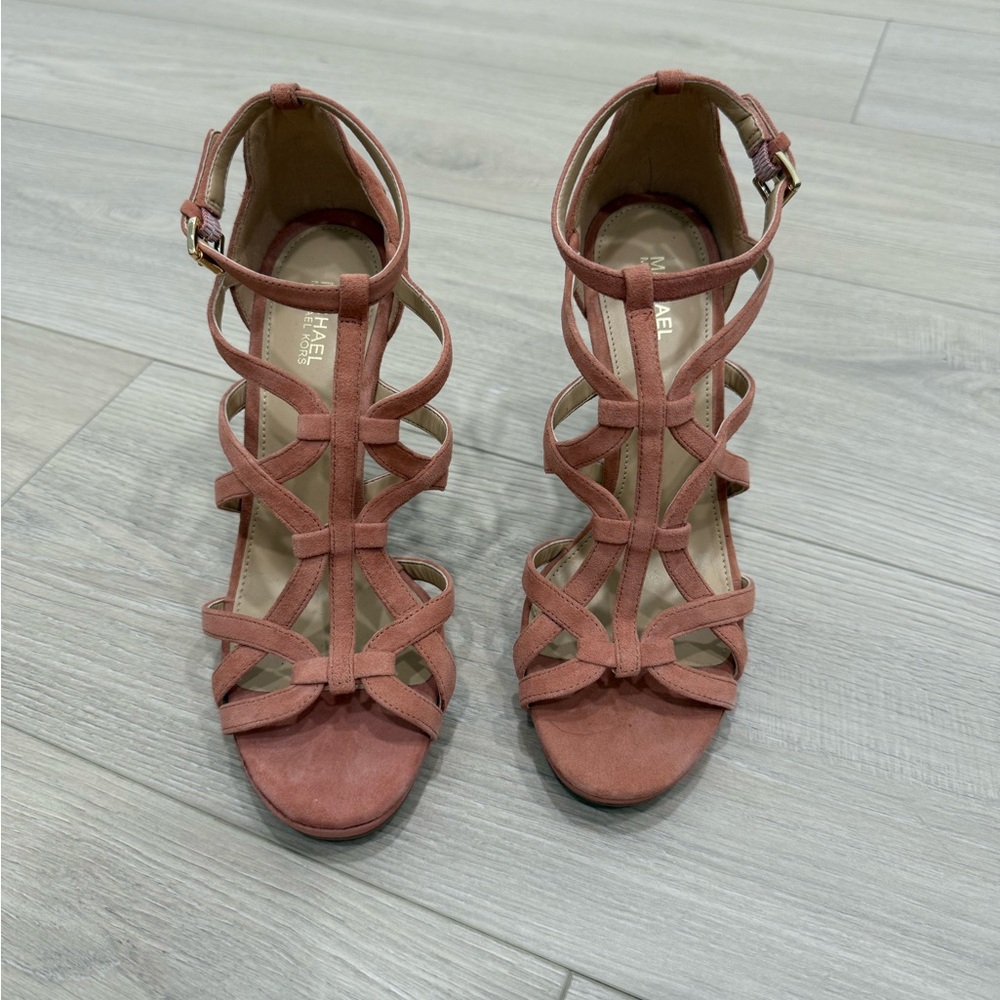 Michael Kors Women's Strappy Heels - Dusty Pink